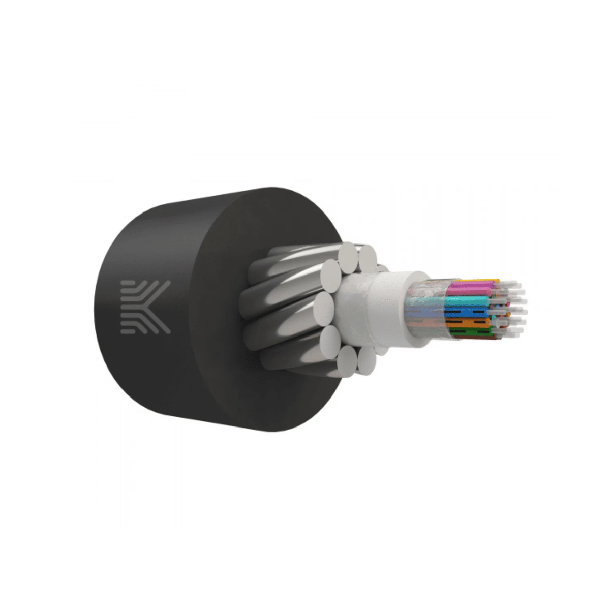 Оптический кабель в грунт, 4 волокна G.652.D, бронированный стальной проволокой, 8 кН